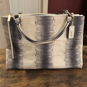 Coach Couture Collection Snake embossed leather Handbag.  Excellent condition.